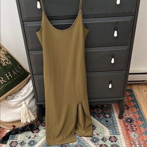 Olive Green Sleeveless Dress